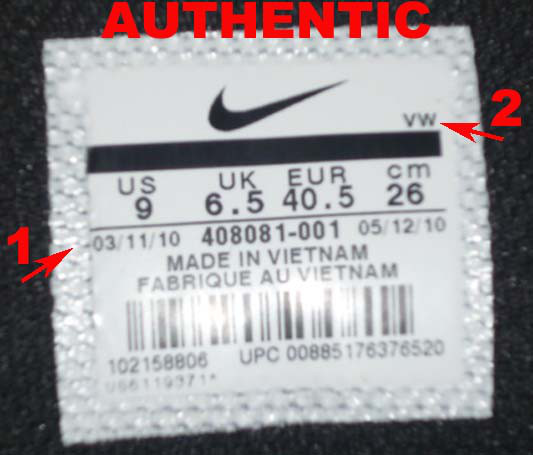 Hướng dẫn phân biệt giày Nike chính hãng và giày Nike giả, Nike fake